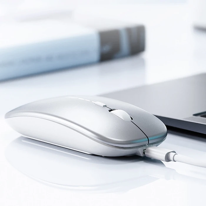 İNPHİC M1P Kablosuz Fare, Şarj Edilebilir Sessiz Kullanım Ultra İnce 2.4G USB Mouse-(1903)