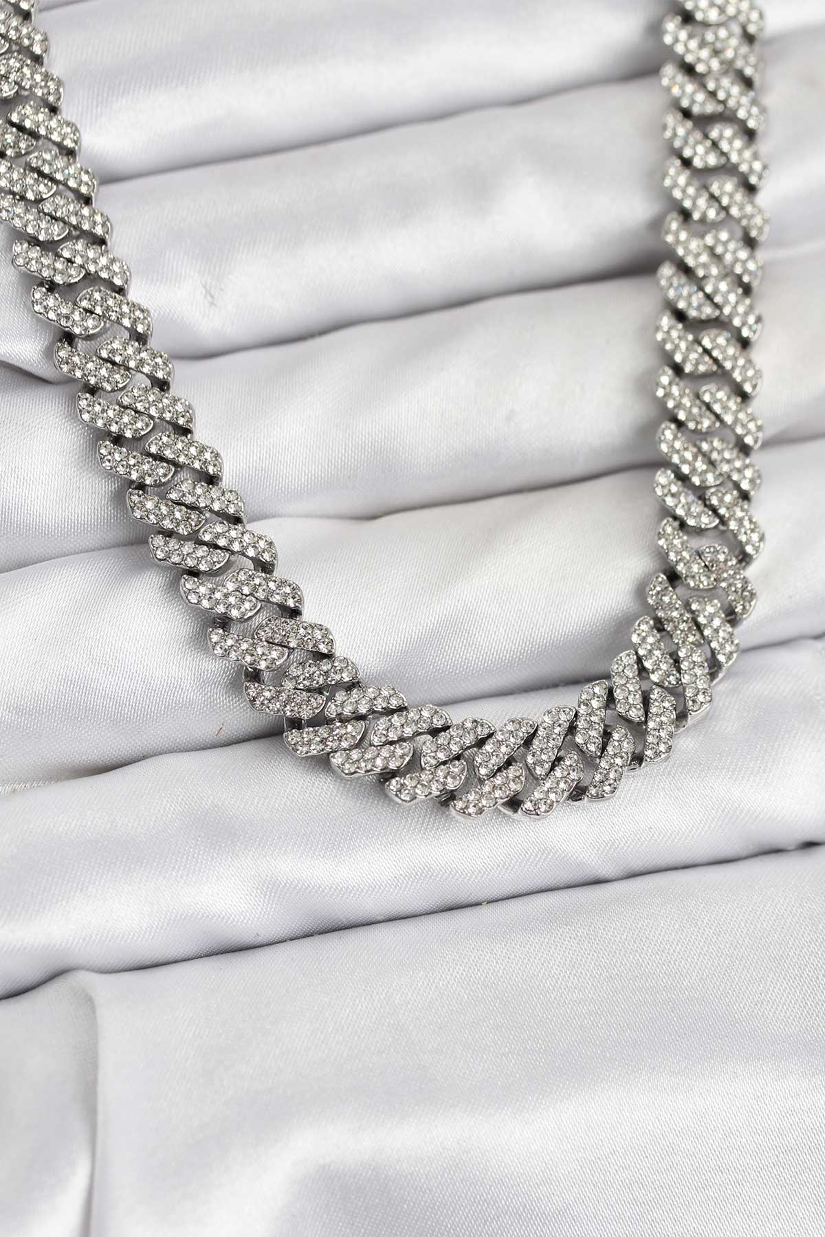 Pirinç Cuba Chain Gurmet Model Kolye 5886