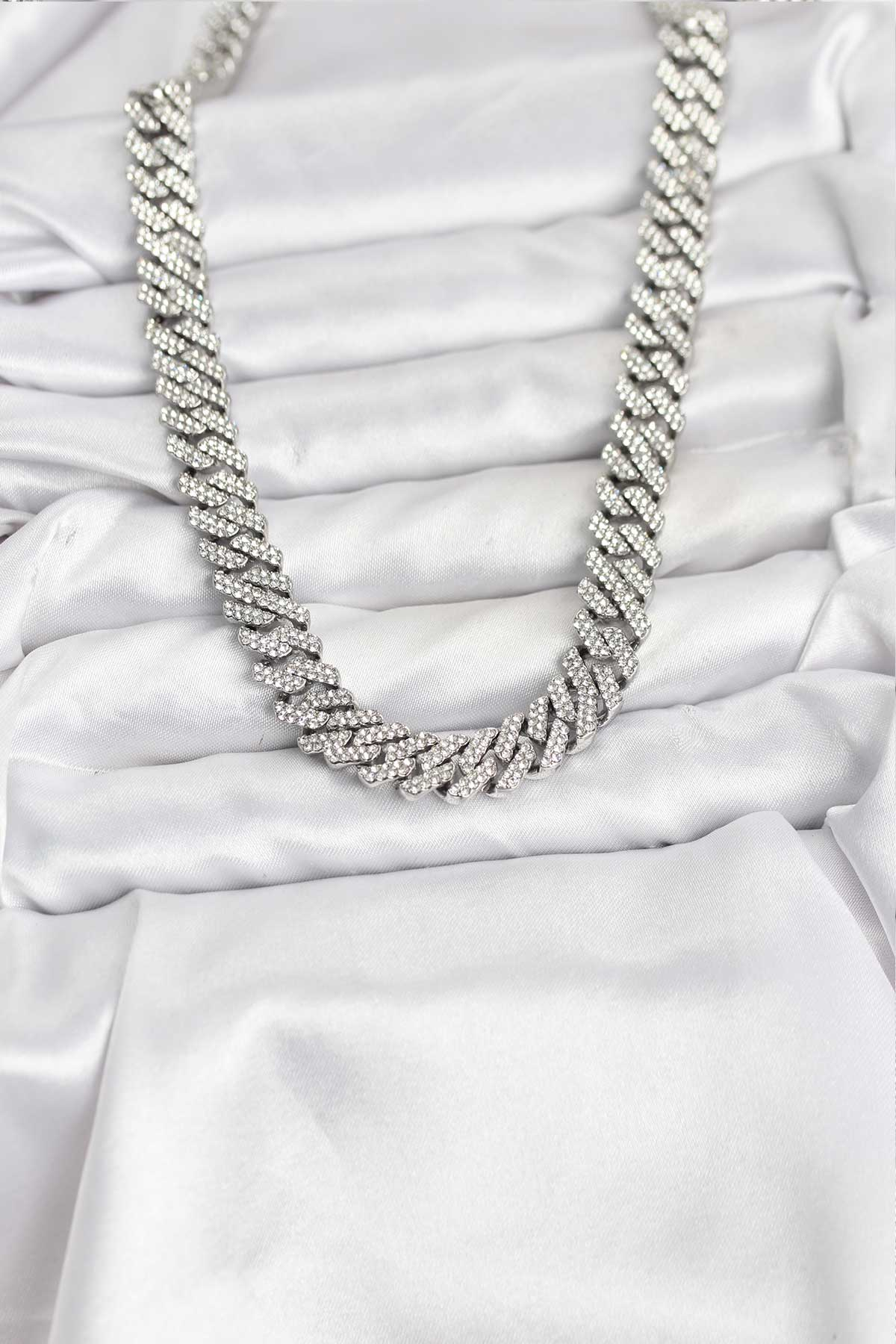 Pirinç Cuba Chain Gurmet Model Kolye 5886