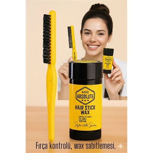 HSNET Topuz Fırçası Stick Wax Seti Profesyonel Saç Topuz Seti 