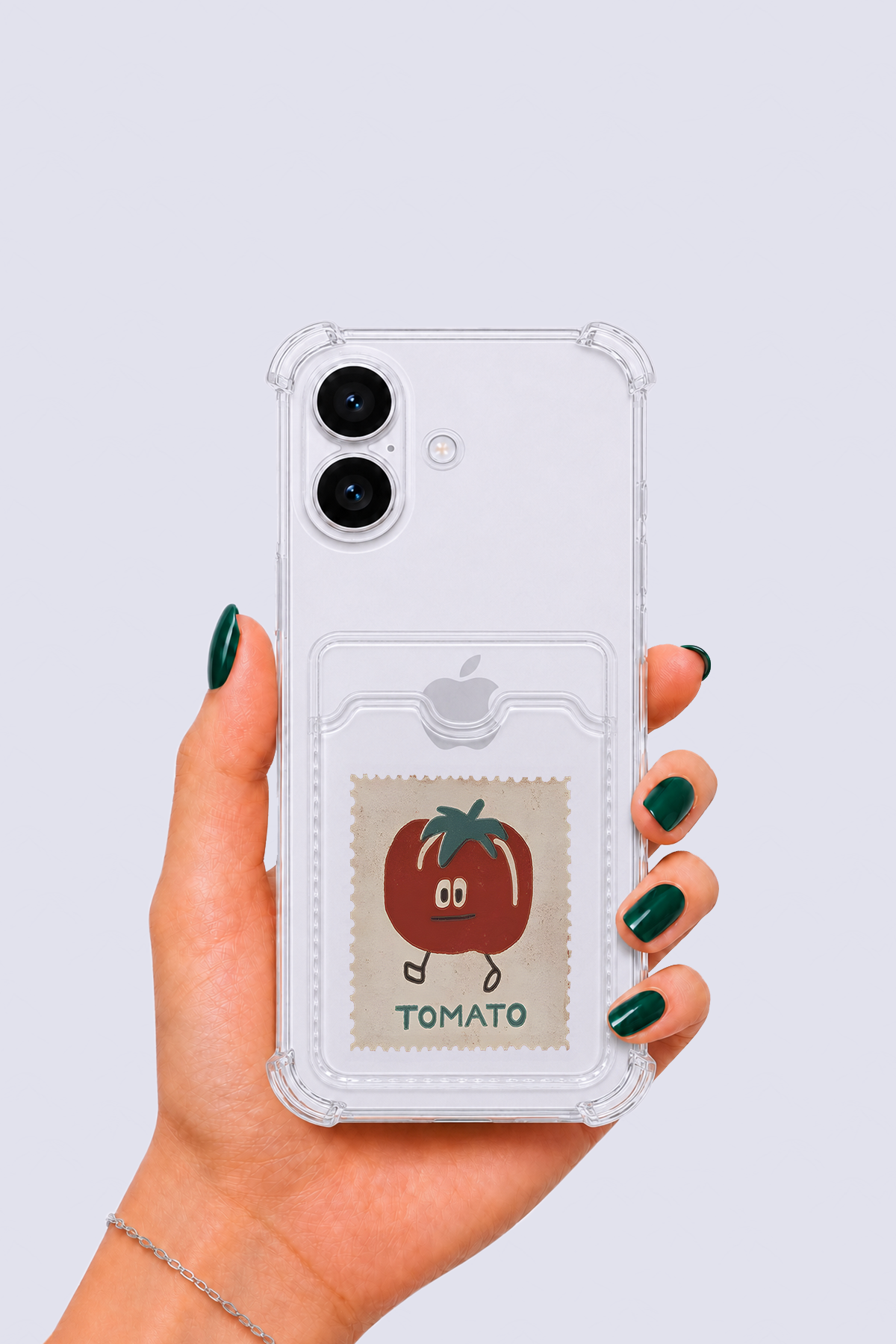 iPhone 17 Kartlıklı Tomato Desenli Kılıf