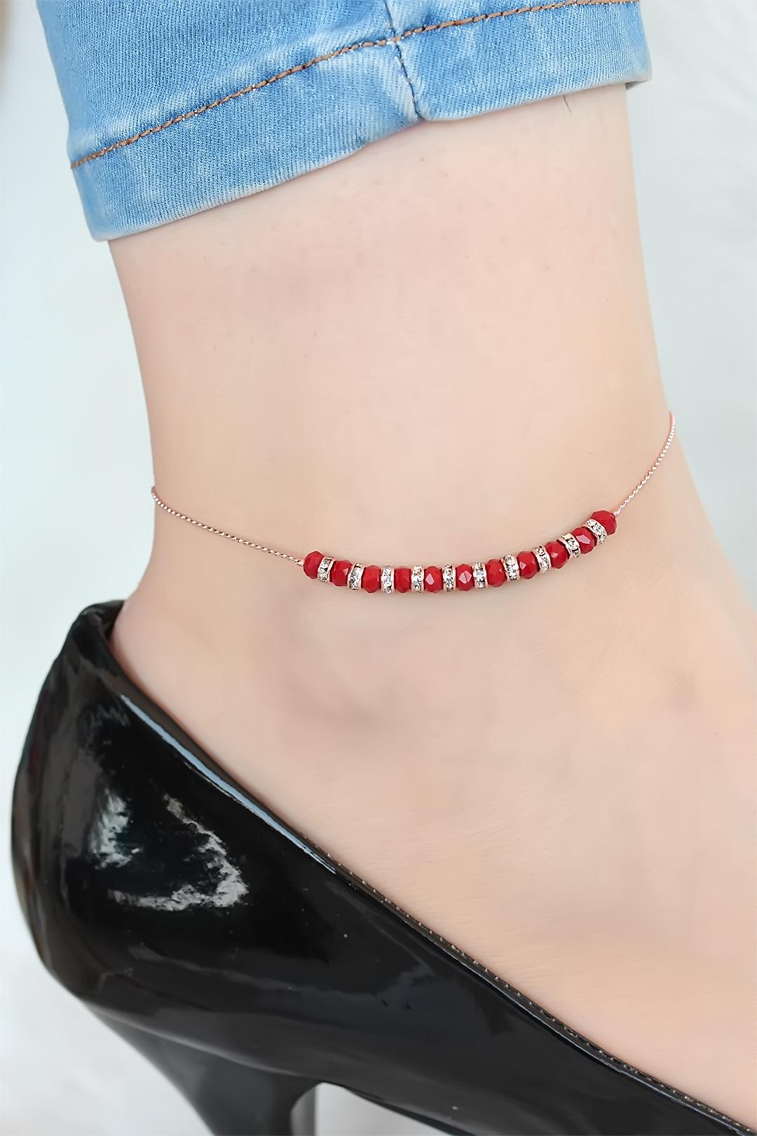 Bordo Miyuki Taşlı Hal Hal 5886