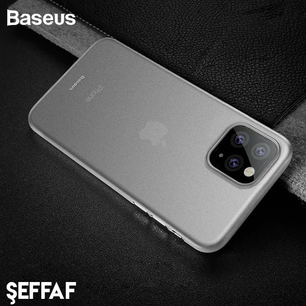 Baseus Wing Case İPhone 11 Pro 5.8  Ultra İnce Lux Mat Şeffaf Kılıf-(1903)