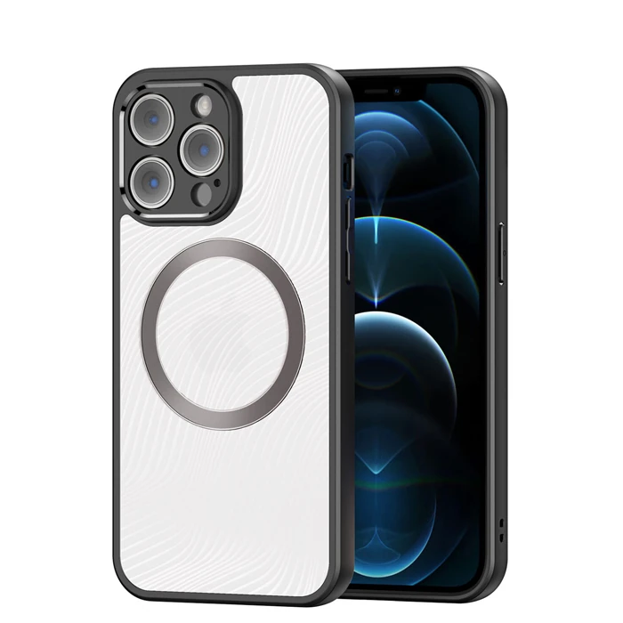 Dux Ducis iPhone 12 Pro Max Aimo Series Mag Safe Premium Buzlu Sert PC-TPU Kılıf-(1903)