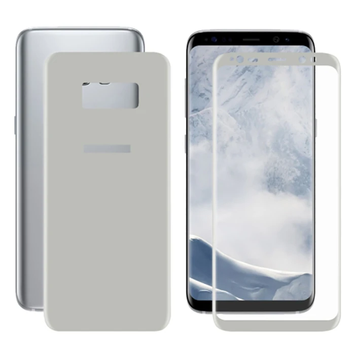Samsung Galaxy S8+ Plus İçin Kavisli Full Ön Arka Cam  Koruyucu-(1903)