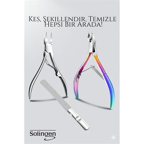 HSNET 3’lü Paslanmaz Manikür Seti – Tırnak Makası, Et Pens, Kavisli Makas | Evde Profesyonel Bakım 