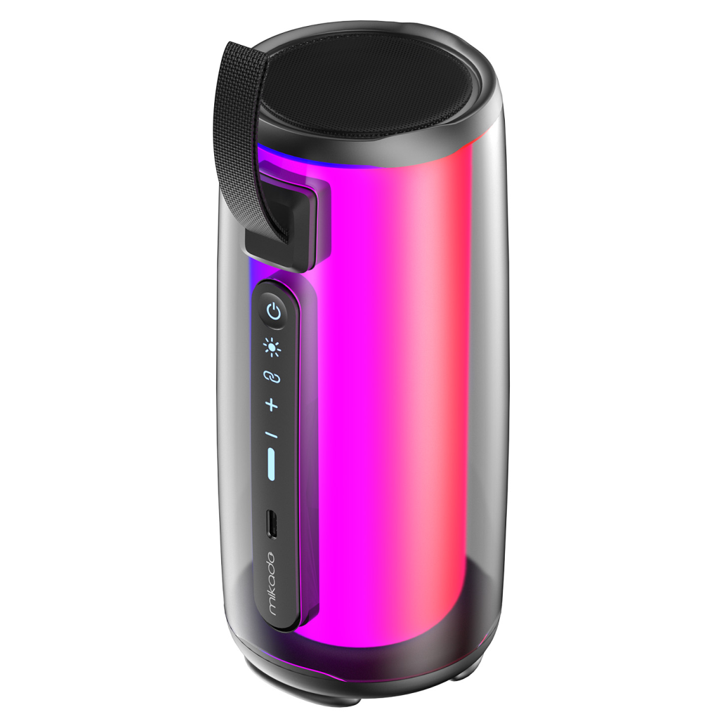 MIKADO MD-17BT CAPELLA 10W Taşınabilir USB/AUX/BT/TF RGB Işıklı Transparan 1800mAh Mikrofon Karaoke Bluetooth Speaker(1923) 3