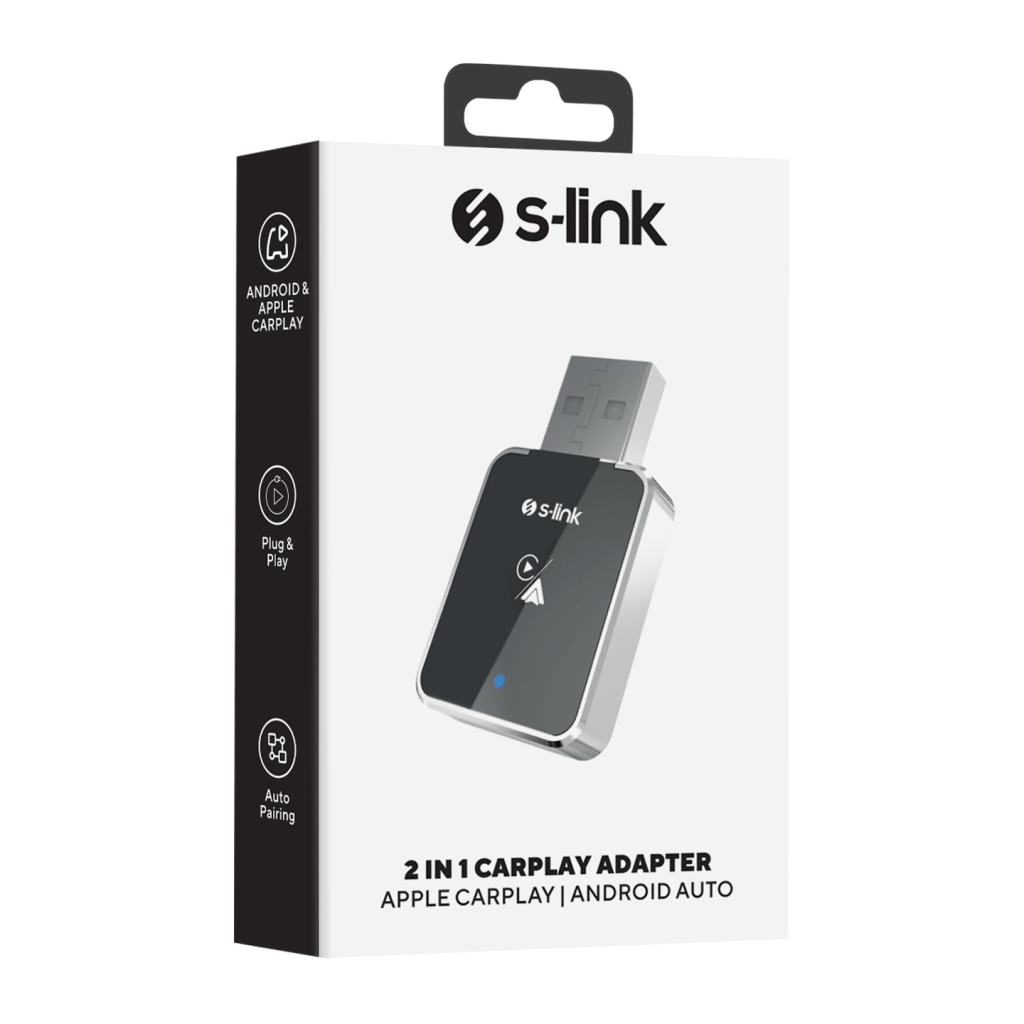 S-LINK SL-CAR01 2in1 Android ve Apple Cihazlar Kablosuz Android Auto ve Carplay Adaptörü(1923) 5