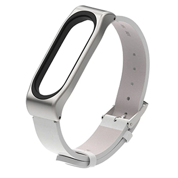 Mijobs Xiaomi Mi Band 4-3 Pu Deri Kayış Kordon-(1903)
