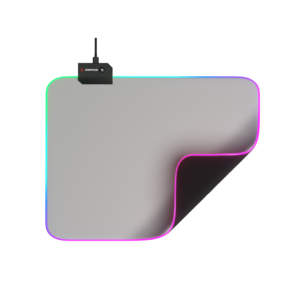 Rampage MP-21 PULSAR M RGB 252x328x3mm RGB Led Gaming MOUSE PAD (Gri)(1923)
