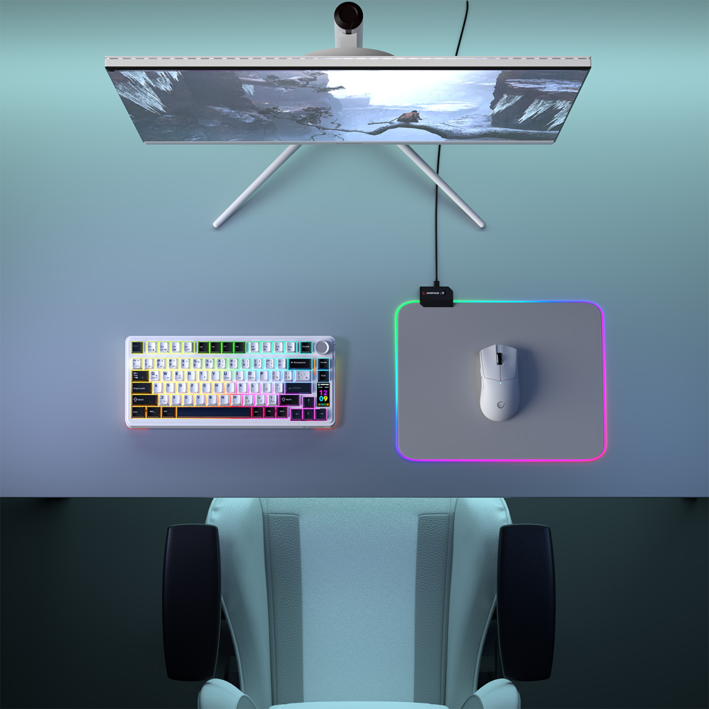 Rampage MP-21 PULSAR M RGB 252x328x3mm RGB Led Gaming MOUSE PAD (Gri)(1923) 2