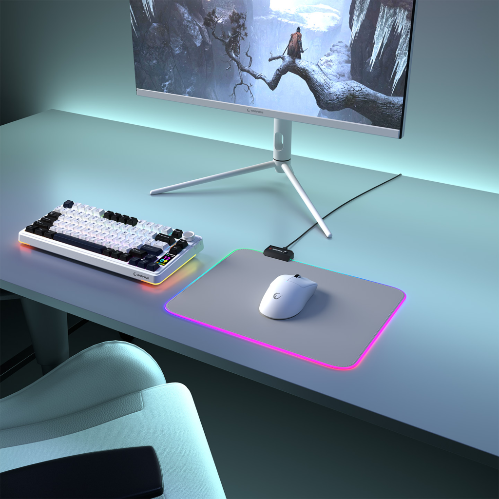 Rampage MP-21 PULSAR M RGB 252x328x3mm RGB Led Gaming MOUSE PAD (Gri)(1923) 3