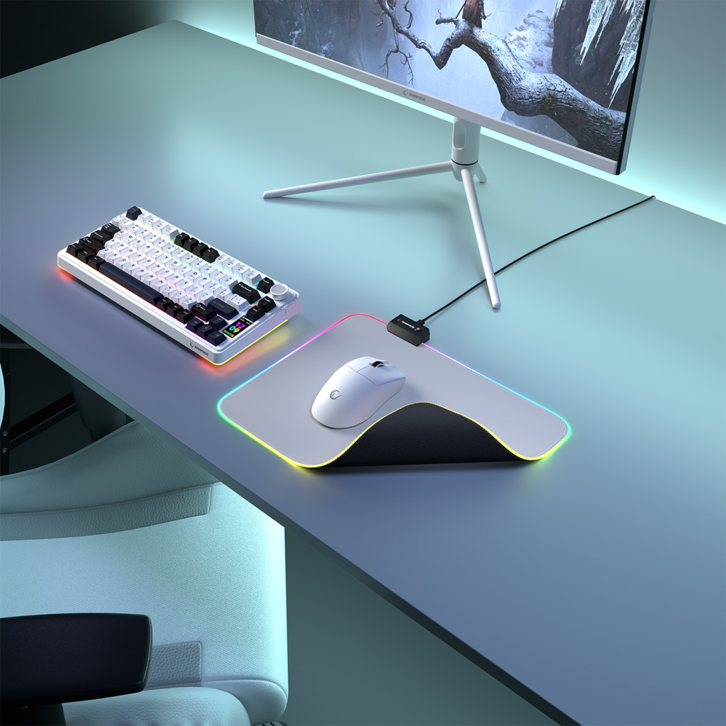 Rampage MP-21 PULSAR M RGB 252x328x3mm RGB Led Gaming MOUSE PAD (Gri)(1923) 4
