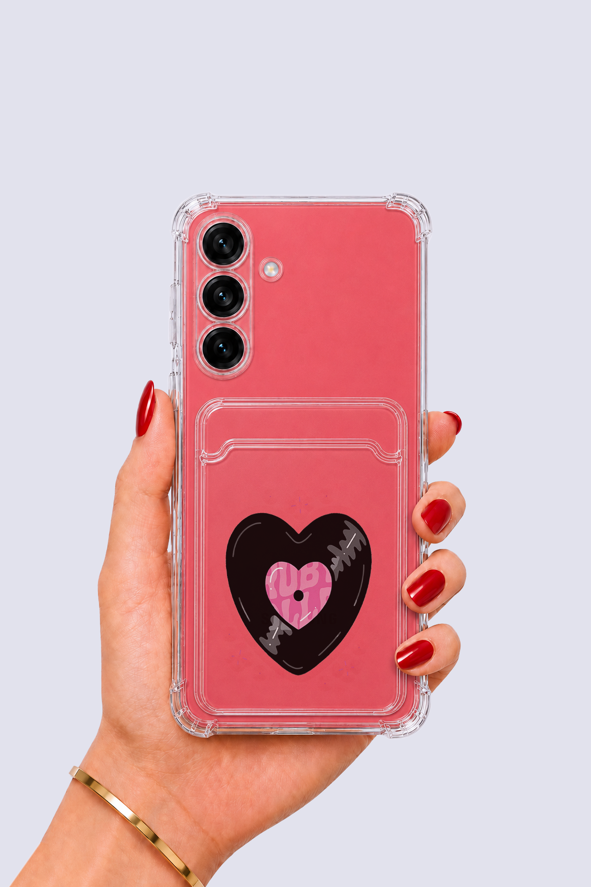 Samsung Galaxy S25 Kartlıklı Vinly Desenli Kılıf