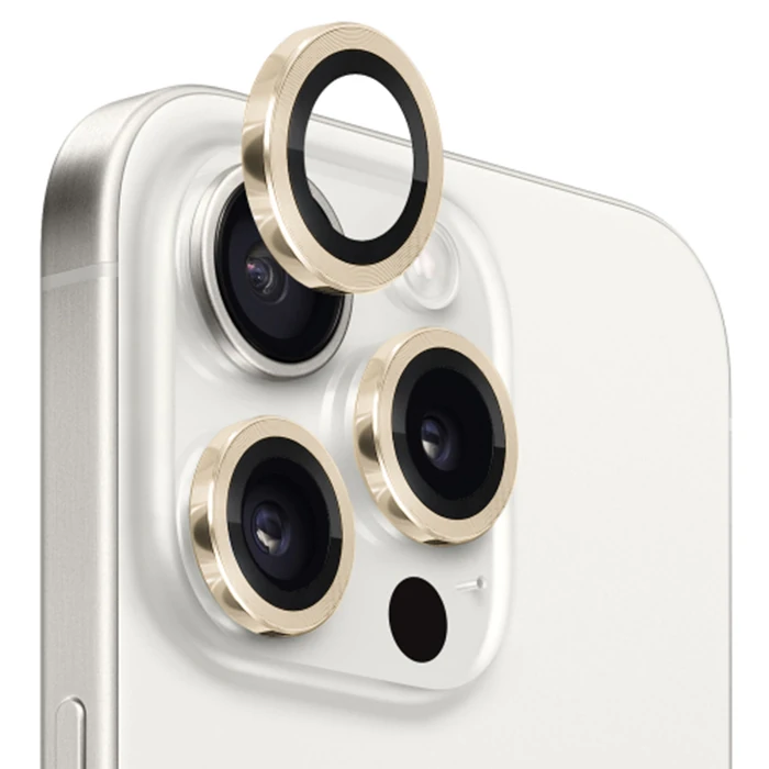 ALLY iPhone 15 Pro/15 Pro Max Kamera Lens Koruma Camı-(1903)