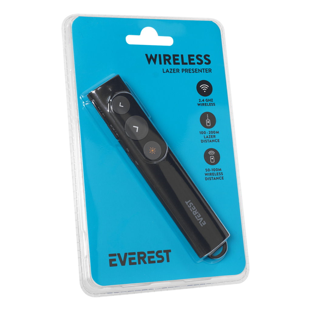 Everest TBA-11 Kablosuz 2.4Ghz Type-C Soket Şarj edilebilir Profesyonel Sunum Cihazı(1923) 5