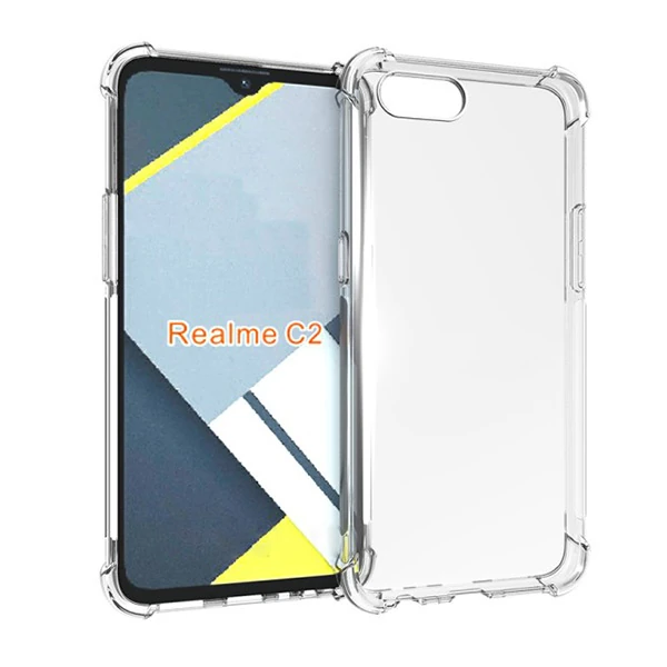 Oppo Realme C2 Anti-Drop Darbe Emici Silikon Kılıf-(1903)