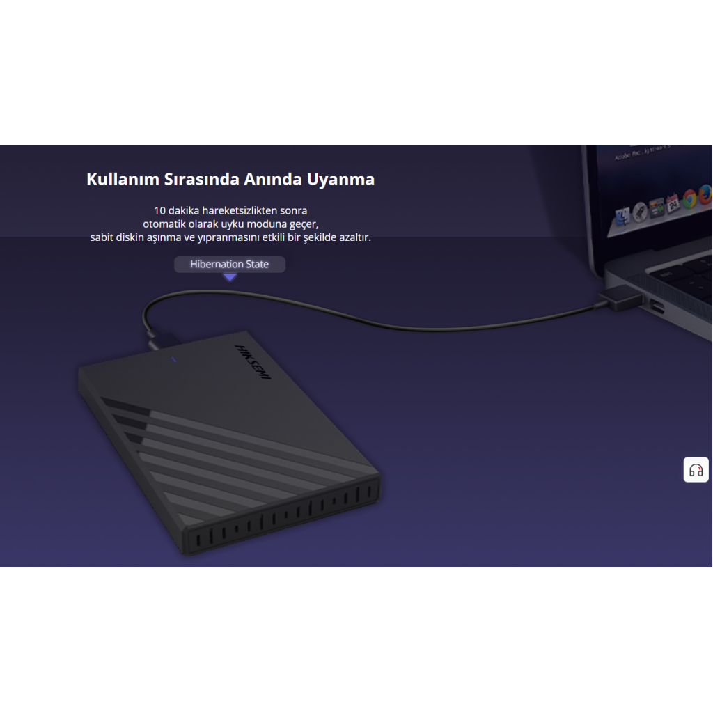 HIKSEMI HS-HUB-MHB201 USB3.0 25" Disk Kutusu. (SSD ve HDD Destekler 5Gbps Siyah Win Mac-OS Linux Android)(1923) 4