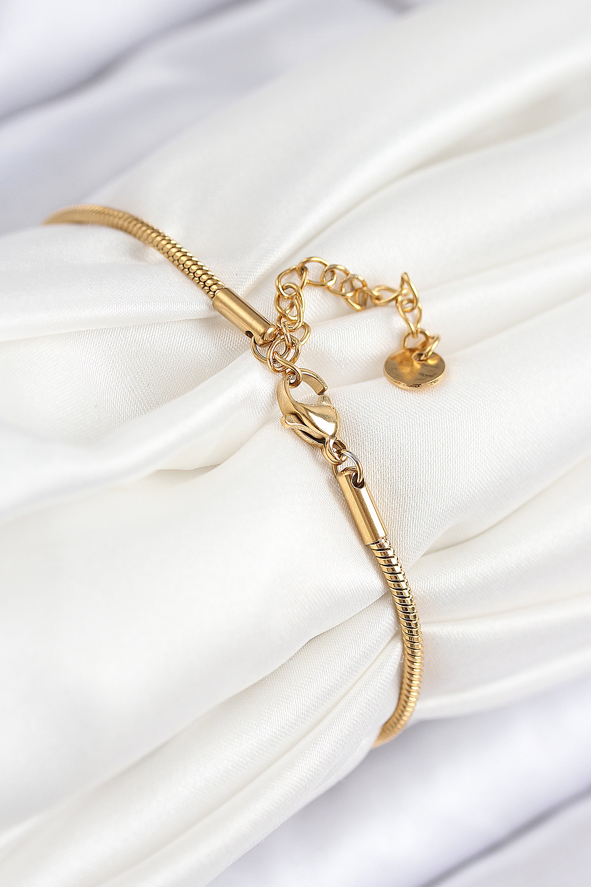 316L Çelik Göz Charm Model Gold Renk Kadın Bileklik 5886