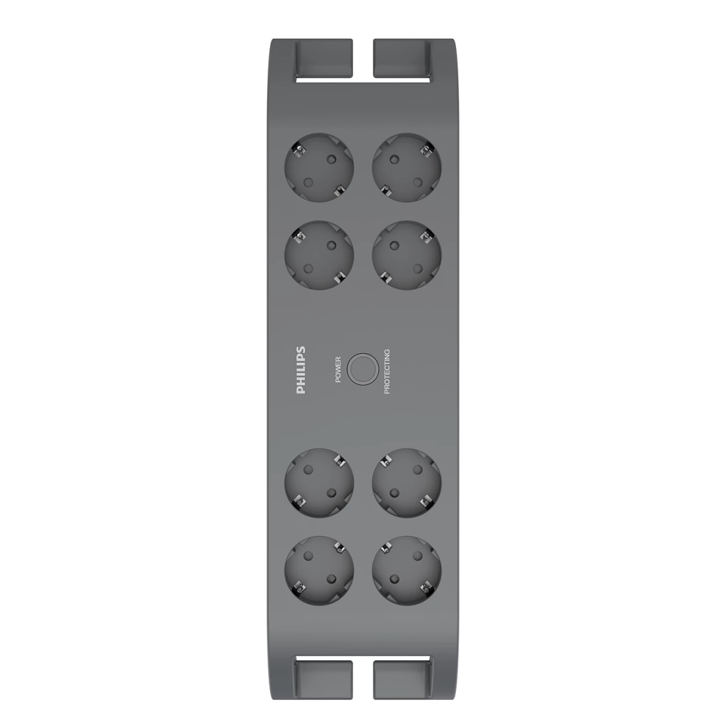 PHILIPS SPN3180A/62 8 Soket Akım Korumalı Priz 900 Joules 2Mt Kablo (Gri)(1923)