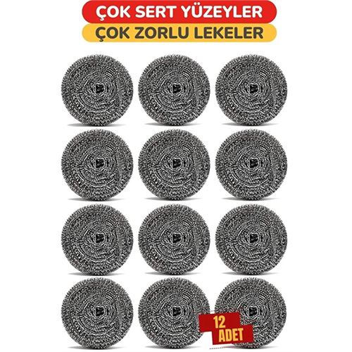Çelik Bulaşık Ovalama Teli 12 Adet 