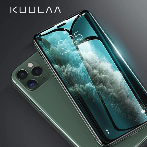 KUULAA İPhone 11 Pro Max,3D Full Kırılmaz Tempered Cam Koruyucu-(1903)