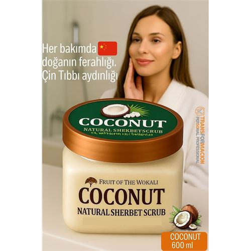 HSNET Profesyonel Hindistan Cevizi Doğal Peeling - Tüm Vücut Scrub 600 ml 