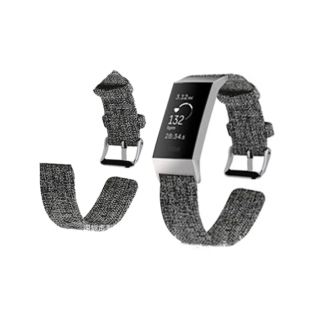 Fitbit Charge 3 Canvas Nylon Kayış Kordon (s Beden)-(1903)
