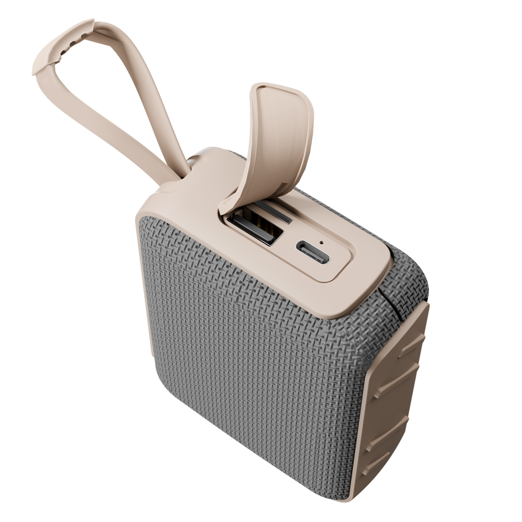 ASONIC AS-03 BEJ 5W BT/USB/TF/TWS 1200mAh Batarya Bluetooth V5.3 Kablosuz Taşınabilir Speaker(1923) 3