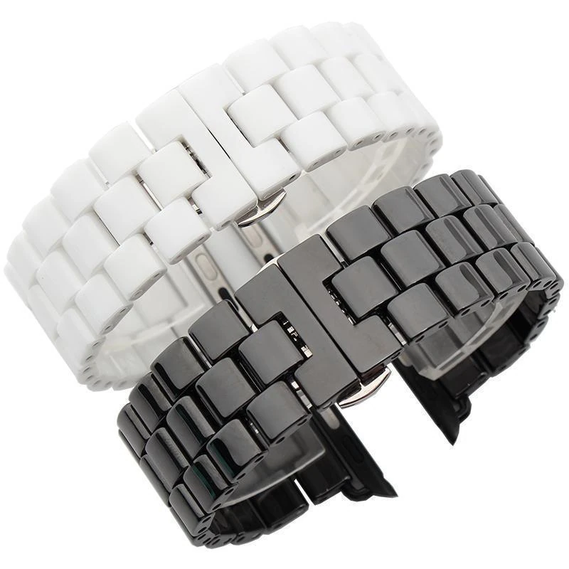 Ally Apple Watch 7-8 45mm 6-5-4 44mm Seramik Kayış Kordon 3 Bakla 3-2-1 42mm-(1903)