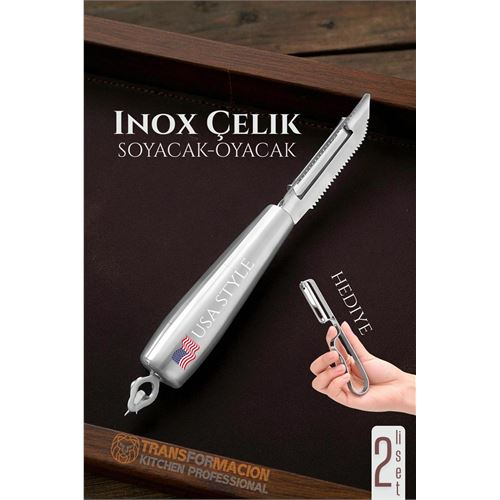 HSNET Inox Soyacak - Sebze Soyacağı - Kabak Dolma Oyacağı 2 li SET 