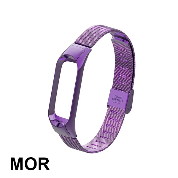Lüx Xiaomi Mi Band 3 Akıllı Saat Çelik Toka Kayış Kordon-(1903)