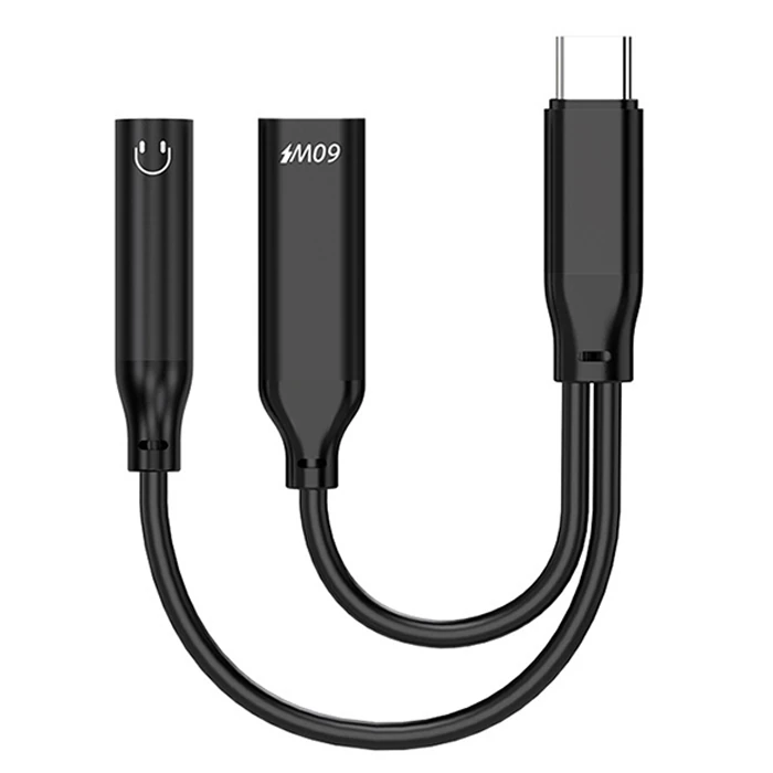 Ally İphone 15 İçin Type-c Şarj + 3.5mm kulaklık 2İn1 Çevirici Adaptör-(1903)