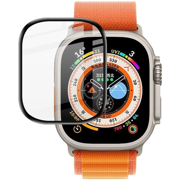 Apple Watch Ultra 49mm 3D Full Kaplama Ekran Koruyucu PET+PMMA-(1903)