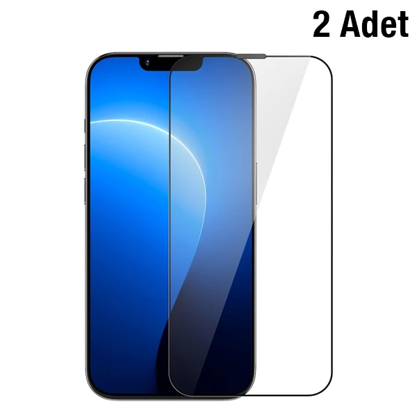 Baseus iPhone 14 Plus/13 Pro Max 6.7 0.3mm Full Koruma Tempered Cam Ekran Koruyucu 2 Adet Set-(1903)