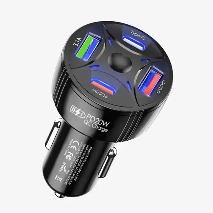 ALLY P48 4 in 1 PD20W + QC3.0 Araç İçi Çakmaklık Hızlı Şarj Başlığı-(5775)