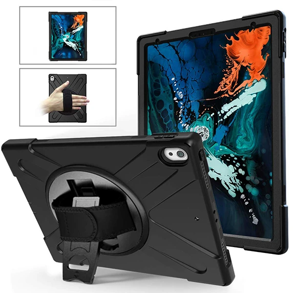 Ally İPad Pro 12.9 3 Katmanlı Standlı Zırh Kılıf/Shockproof-(1903)