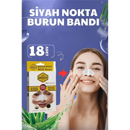 Siyah Nokta Temizleyici Burun Bandı – Derinlemesine Gözenek Arındırıcı  18 li PAKET 