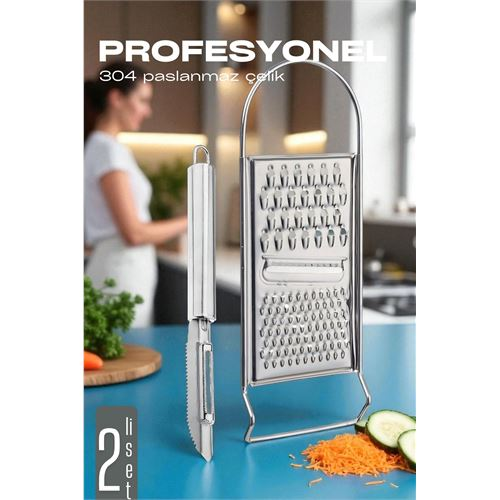 HSNET Rende Soyacak Seti - Sebze Oyacağı - Profesyonel Çelik 2 li set 