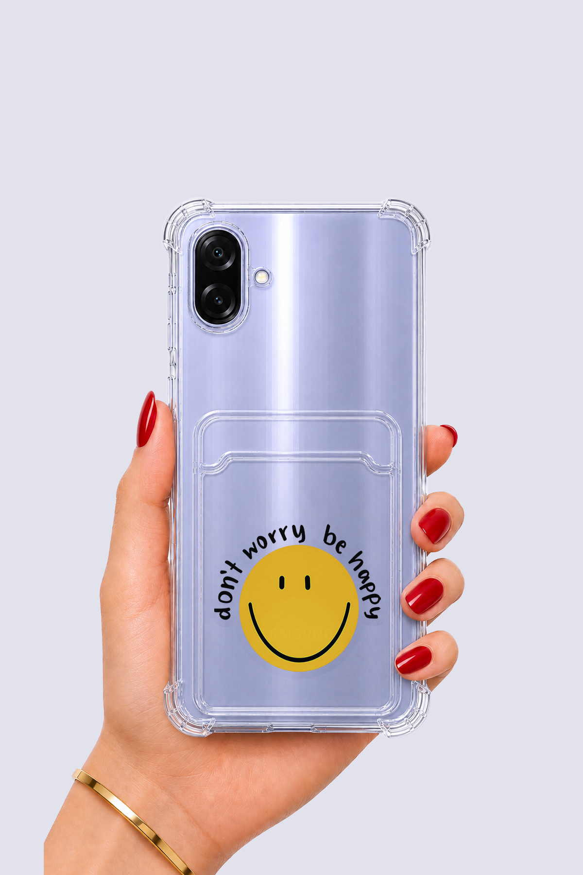 Samsung Galaxy A07 Kartlıklı Gülücük Desenli Kılıf