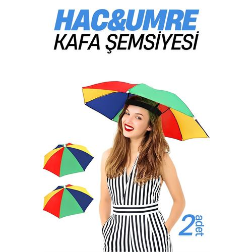 HSNET Hac Umre Kafa Şemsiyesi Güneş Koruma Şemsiyesi 2 adet 
