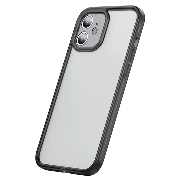 Baseus iPhone 12 Mini Kamera Lens Koruyuculu Frame Kılıf-(1903)