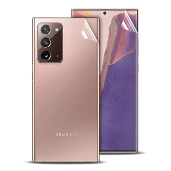 SM Galaxy Note 20 Film Ön Arka Full Koruyucu Membran Nano Hidrojel Koruyucu Set-(1903)