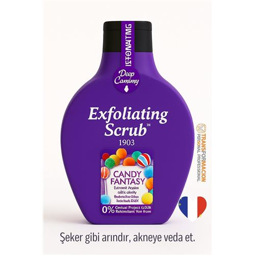 HSNET Candy Fantasy Peeling Jel – 1903 Serisi, Renkli & Eğlenceli Scrub 500 ml 