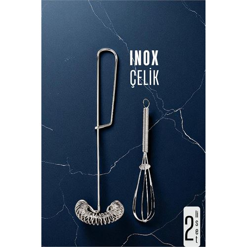 HSNET Inox Çelik Çırpıcı + Mini Çırpıcı Seti 