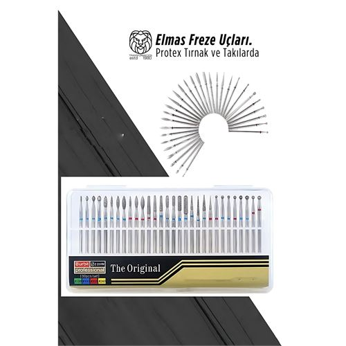 Bella Diamond 30'lu Profesyonel Elmas Freze Protez Jel Tırnak Törpü Ucu Seti 722928