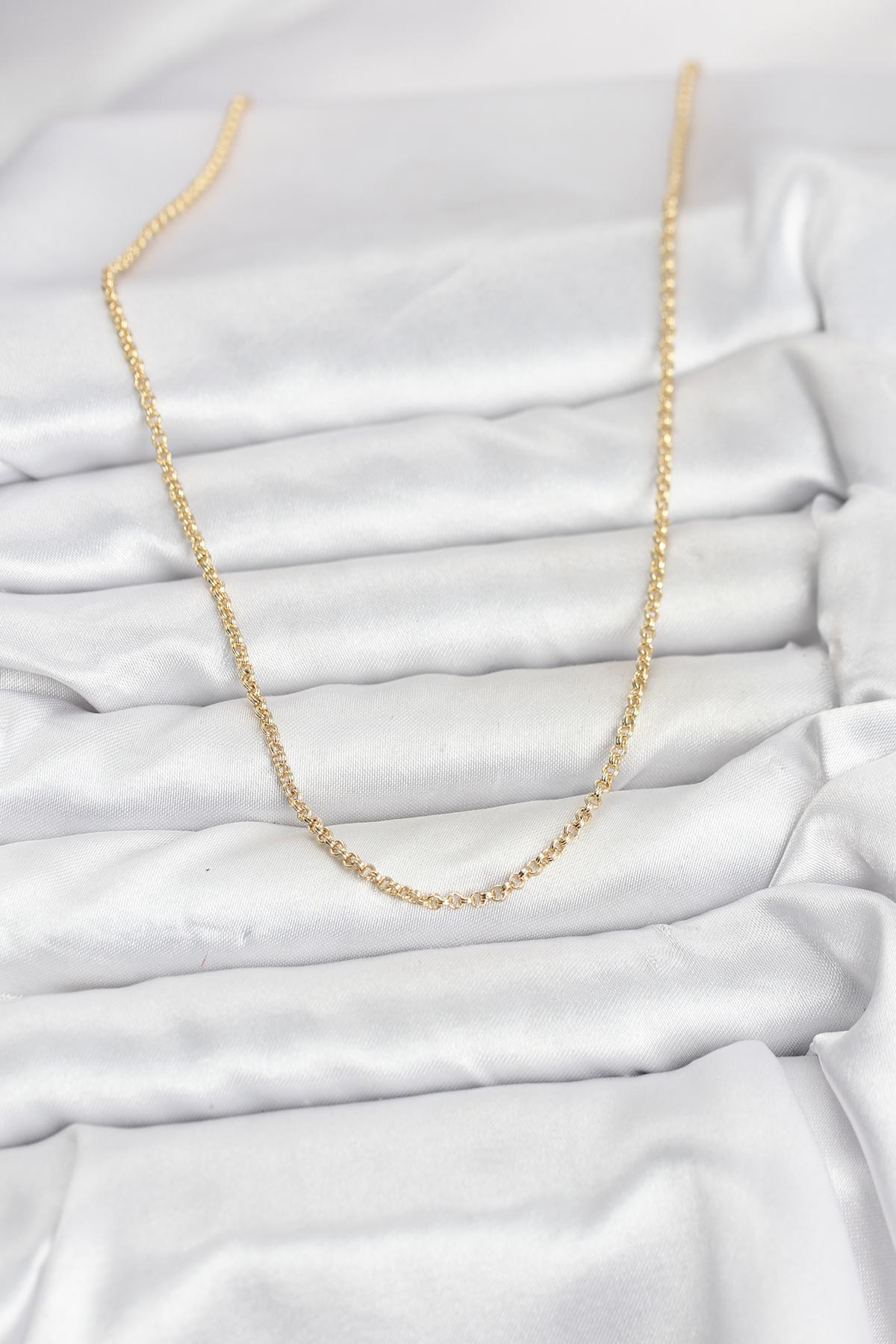 CM 14K Gold Renk Halka Model 60 cm Kadın Kolye 5886