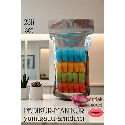HSNET Pedikür Manikür Tozu Profesyonel - Yumuşatıcı Arındırıcı Toz 25 li SET 