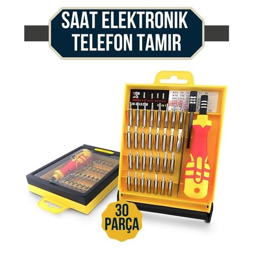 HSNET Jackly 30 Uçlu Saat Elektronik Telefon Tamir Hassas Tornavida Seti 