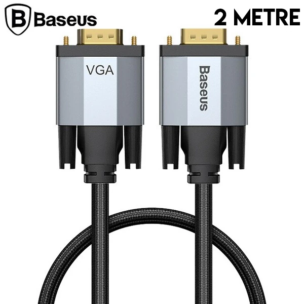 Baseus Enjoyment 1080P VGA To VGA Kablo Monitör Projeksiyon Kablosu 2Metre-(1903)